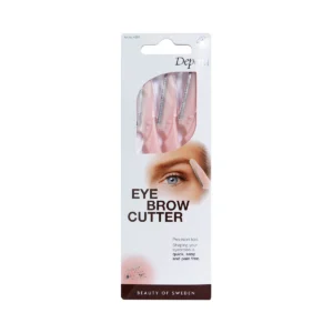 Depilatory eyebrow cutter set by Depend, includes three precision tools for easy and pain-free eyebrow shaping.