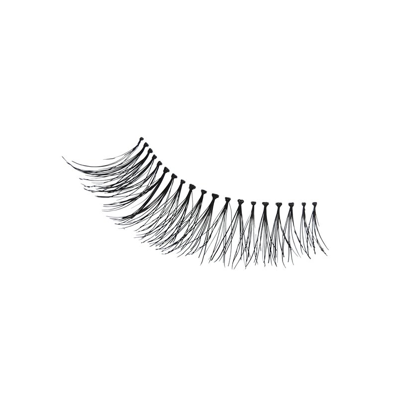 Natural look false eyelashes featuring a wispy design for enhanced eye beauty and volume, ideal for various makeup styles.