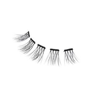 Natural look false eyelashes set featuring four varying lengths for a customizable lash enhancement experience.