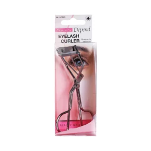 Depend eyelash curler designed for enhancing eyelashes, featuring a sleek metallic design and ergonomic grip for easy use.