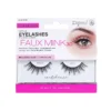 Depend Faux Mink 3D Eyelashes set with glue, includes right and left lashes for a natural look, handmade for comfort and ease of application.