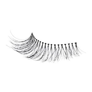 Black eyelash extensions with varying lengths for a dramatic look, ideal for enhancing natural lashes and adding volume.