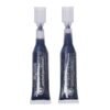 Two tubes of artificial eyelash glue designed for secure application of false eyelashes, featuring a precision tip for easy use.