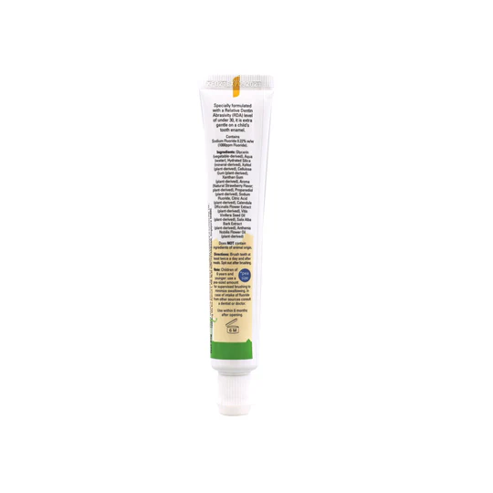 Squeeze tube containing cream with detailed ingredient list on the back, suitable for skincare or cosmetic use.