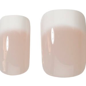 Set of two ombre nail tips featuring a pink gradient design, ideal for nail art and manicure applications.