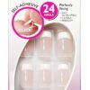 Depend Press & Go self-adhesive nails pack containing 24 flexible and easy-to-apply false nails for a perfect fit.