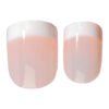 Set of pink ombre nail tips with a smooth finish, suitable for nail art and manicure applications.