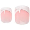 Stylish pink ombre nail art design with glitter accents, featuring two nail tips showcasing a smooth gradient effect.