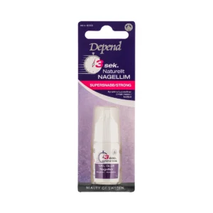 Depend Nail Glue Super Strong 80000 for artificial nails, featuring a precision applicator for easy use and strong adhesion.