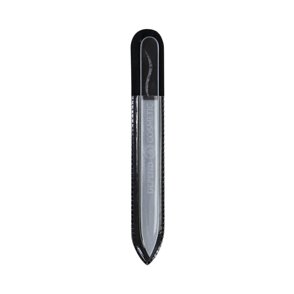 Dewalt glass nail file with protective case, ideal for smooth nail care and shaping, durable and easy to use.