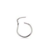 Silver metal hook ring with a simple design, suitable for various jewelry applications and crafting projects.