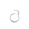Silver metal hook ring with a sleek design, ideal for jewelry making and crafting projects, featuring a unique open loop structure.