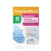 Pearlie White DentureClean Instant and Overnight Tablets for effective denture cleaning, stain removal, and odor elimination, 42 tablets.