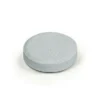 Gray round tablet supplement for health and wellness, designed for easy consumption and effective nutrient delivery.