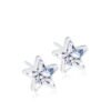 Star-shaped crystal earrings featuring a sparkling design with clear gemstones, perfect for adding elegance to any outfit.