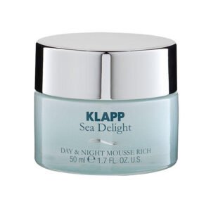 KLAPP Sea Delight Day & Night Mousse Rich cream in a glass jar, 50 ml, designed for hydration and nourishment of the skin.