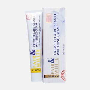 Fair & White Whitening Cream in tube and box, 50ml, designed for skin brightening and even tone.