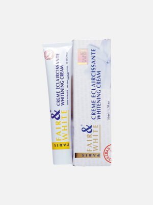 Fair & White Whitening Cream in tube and box, 50ml, designed for skin brightening and even tone.