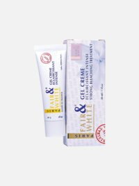 Fair & White Strong Bleach Treatment Cream in a tube with packaging, designed for skin lightening and brightening.