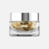 KLAPP Beauty Capsules containing anti-aging serum with Vitamin A, designed for skincare and rejuvenation, packaged in a clear jar.