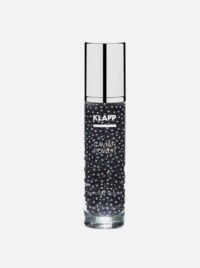 KLAPP Caviar Power Imperial Serum in a sleek bottle with black caviar beads for skin rejuvenation and hydration.