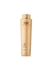 Fair and White Gold Skin Prep Lotion for skin care, hydrating and brightening formula in a sleek gold bottle.