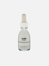 KLAPP Alternative Medical Collagen Dermis Rebuilder serum in a glass dropper bottle, 30ml, designed for skin rejuvenation and hydration.