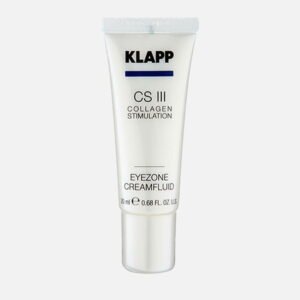 KLAPP CS III Eyezone Creamfluid in a 20ml tube designed for collagen stimulation and eye area hydration.