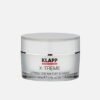 KLAPP X-Treme Lifting Cream for day and night use in a clear jar, 50ml, designed for skin lifting and rejuvenation.