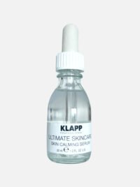 Klapp Professional Ultimate Skincare Skin Calming Serum in a clear dropper bottle, 30ml size for soothing skin care.