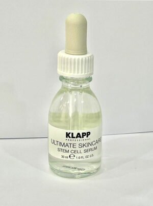 KLAPP Professional Ultimate Skincare Stem Cell Serum in a glass dropper bottle, 30ml, designed for rejuvenating skin care.