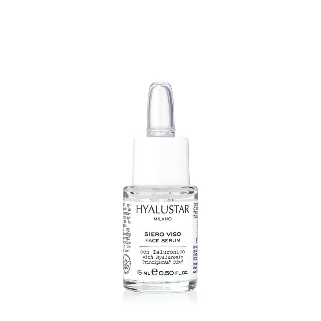 Hyaluronic acid face serum in 15ml bottle